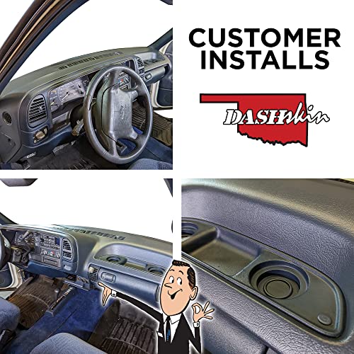 DashSkin Molded Dash Cover Compatible with 95-96 GM SUVs and Pickups in Black - Made in The USA