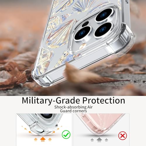 Wihytec Cute Strawberry Phone Case for iPhone 15 PRO MAX Strawberry Case Cover Clear Phone Case w/Four Corner Reinforced Shockproof Girly Women Phone Cover Transparent Phone Case