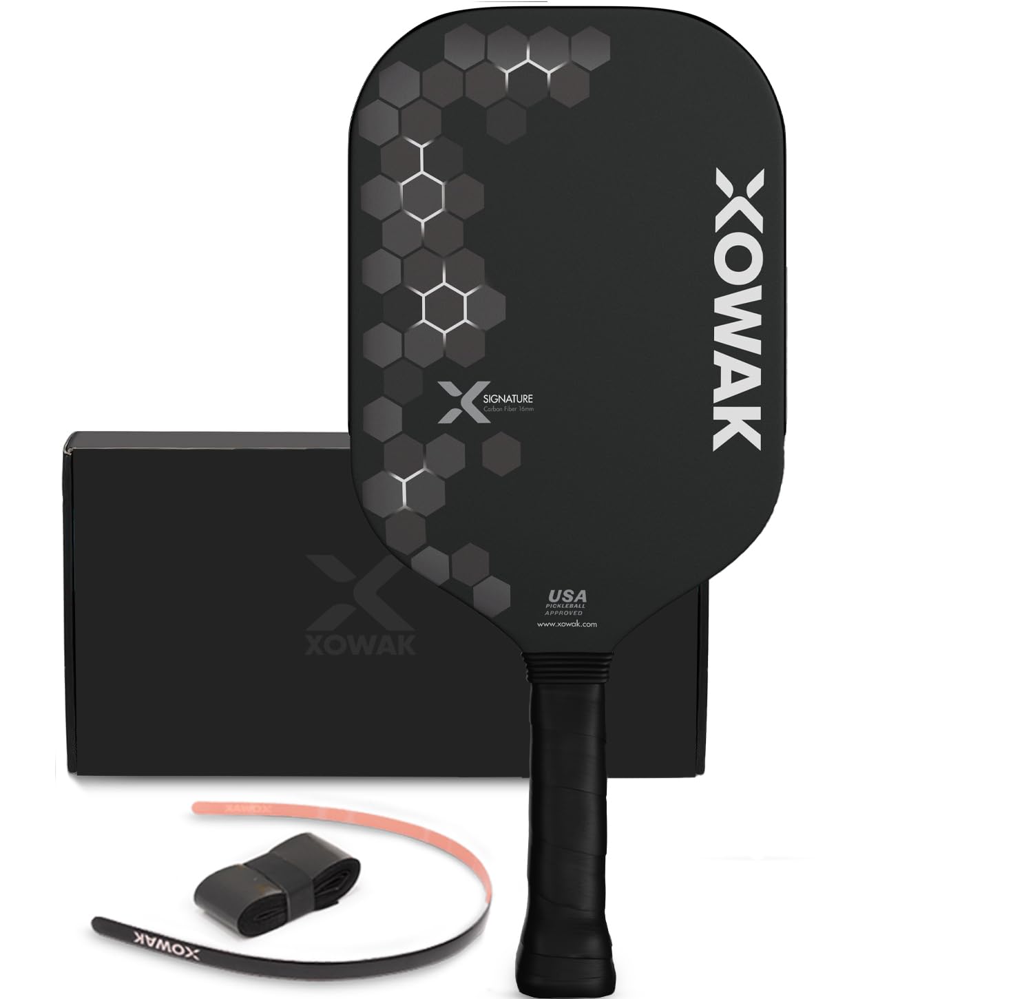 Xowak Signature 16mm Pickleball Paddle - T700SC Carbon Fiber Paddle for Max Power & Precision Spin with Comfy Anti-Slip Grip - Pickleball Racket for Advance & Intermediate Players