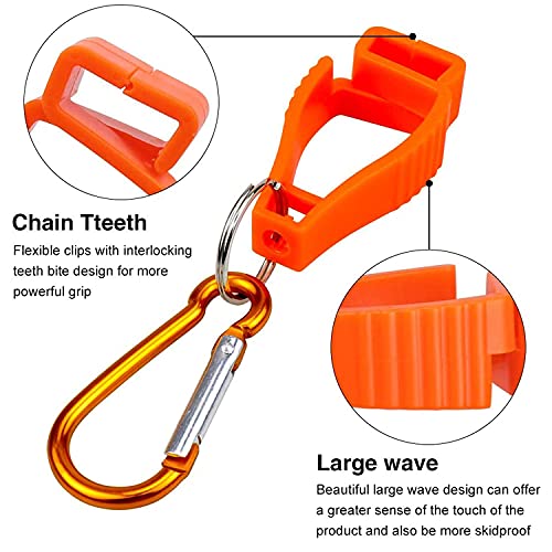 RichardJov 6PCS New Blue Glove Clips for Work, Construction, and Safety