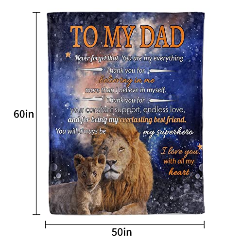 KAAYEE Dad Gift Blanket for Fathers Day, Dad Birthday Gift Throw Blanket from Daughter/Son, Regalos para Hombre 50 x 60inches Dads Birthday Gifts