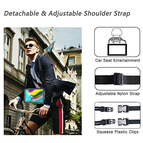 BRAECN for Galaxy Tab S5e Case, Heavy Duty Shockproof Case with Rotating Kickstand/Hand Strap and Carrying Shoulder Strap for Samsung Galaxy Tab S5e 10.5 Inch 2019 Tablet SM-T720/SM-T725(Black)