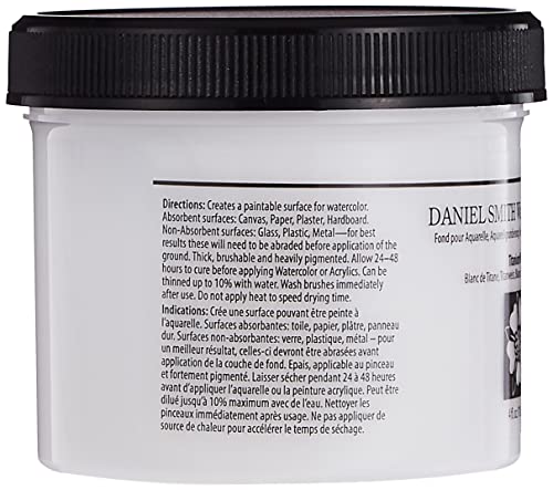 Daniel Smith Watercolor Ground 4oz Jar, Titanium White, 284055002, 4 Fl Oz (Pack of 1)