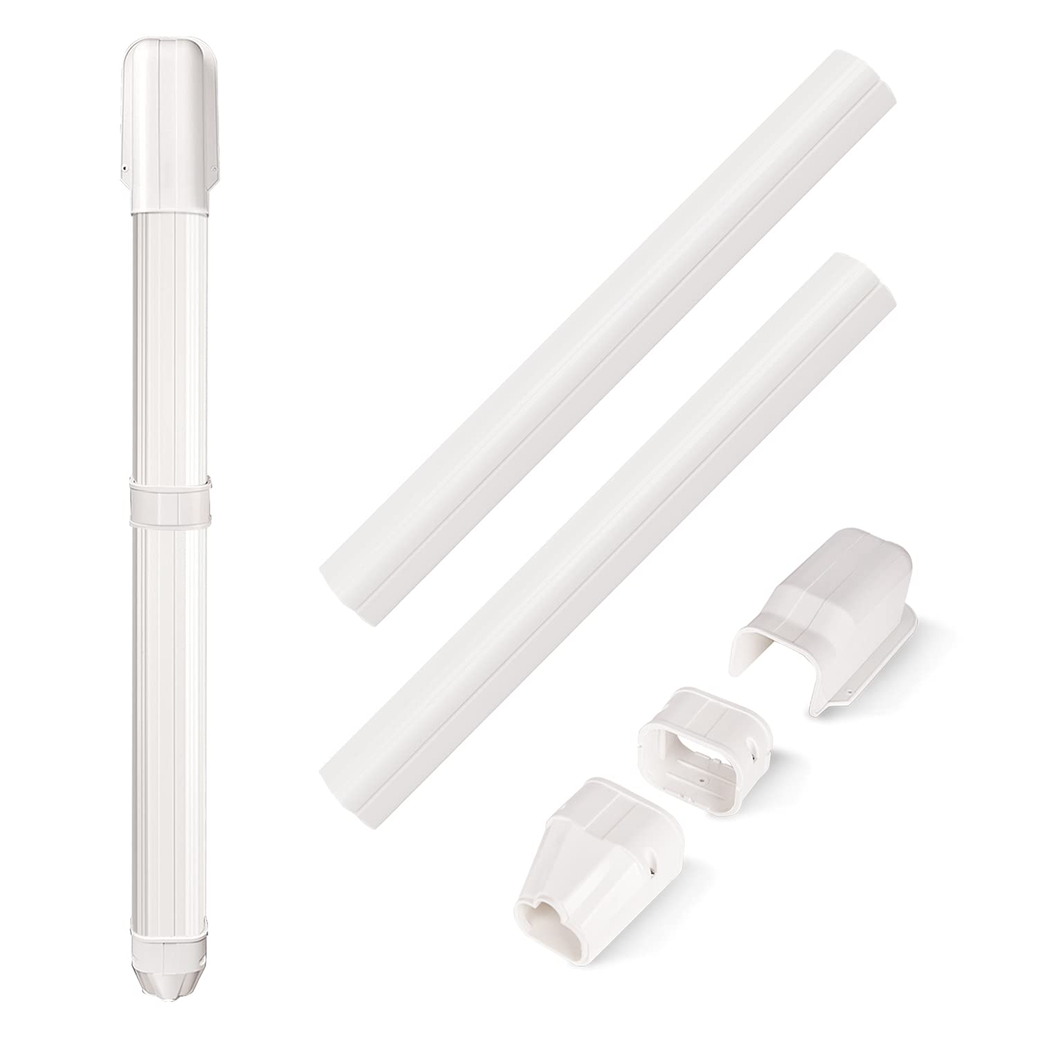 GUYAAC 3" W 7.5Ft L Air Conditioner Decorative PVC Line Cover Kit for Mini Split Air Conditioners and Heat Pumps