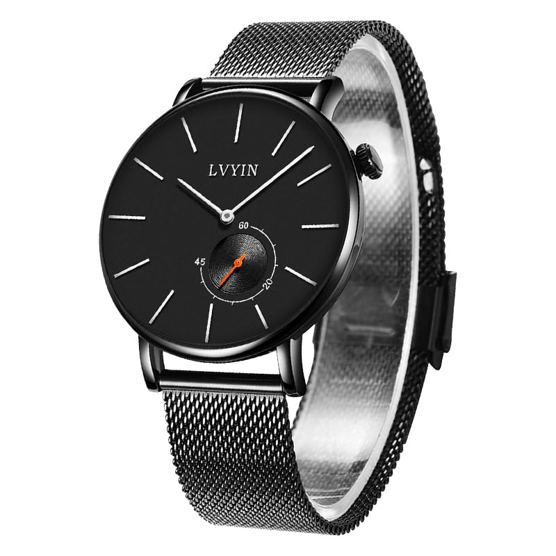 GUANHAO Men's Automatic Mechanical Business Luxury Watch,40mm Luminous Dial,100 Meter Water Resistant,Luxury Fashion Business Casual Sport Designer Watch with Calendar Function,Stainless Steel Strap.