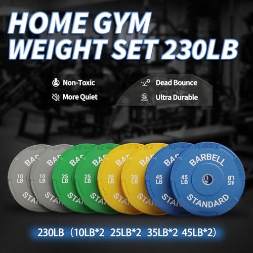 Mikolo Smith Machine, 2200lbs Multi-Function Power Cage Squat Rack with Cable Crossover System and Leg Hold-Down Attachment, Power Rack with 230lbs Olympic Weight Plates Sets, Black