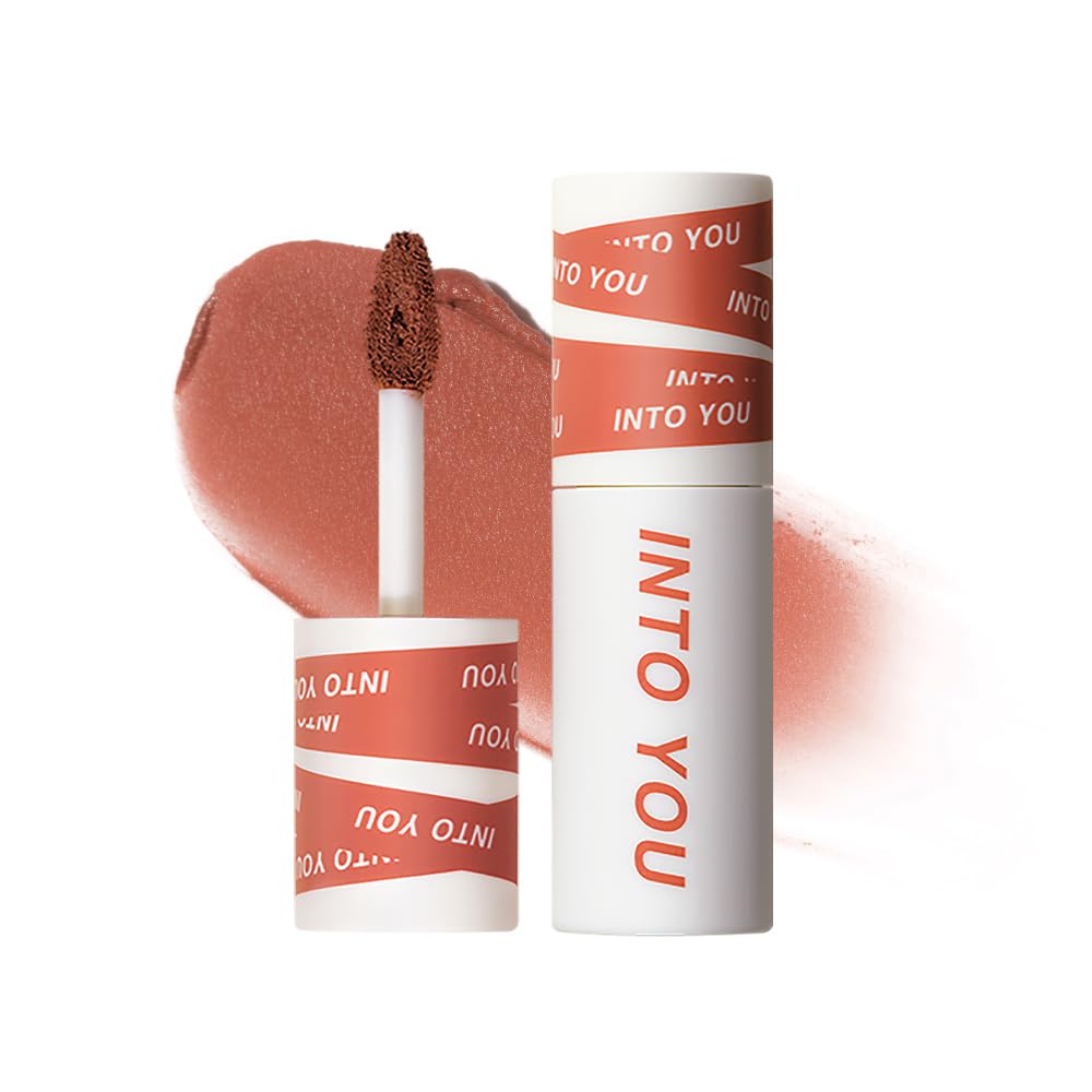 INTO YOU Matte Lipstick for Women, Matte Red Lipstick Long Lasting, Multi-Purpose for Lips and Cheek, Non-Stick Cup Not Fade Lip Stain Makeup Cosmetics Official Directly (EM18)