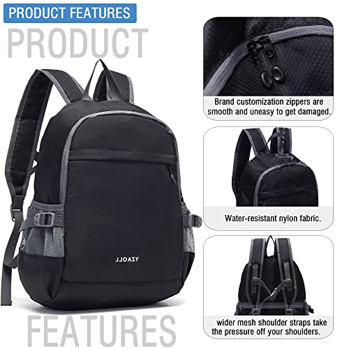 YZAOLL 25L Lightweight Packable Hiking Backpack Waterproof Hiking Daypack for Women Men Gym Backpack Travel Camping Vacation,Black