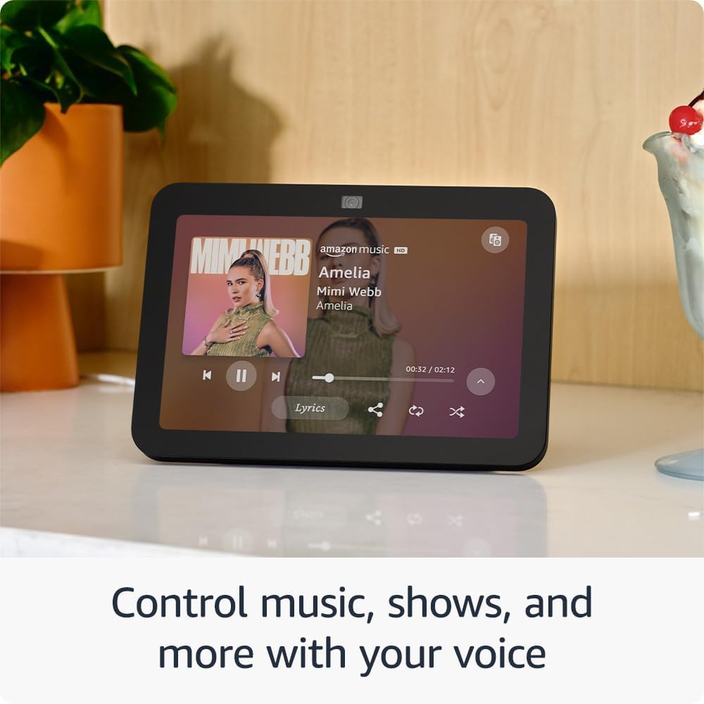 Echo Show 8 (3rd Gen, 2023 release) + Alexa Emergency Assist Monthly (auto-renewal) | With Spatial Audio and Smart Home Hub | Charcoal