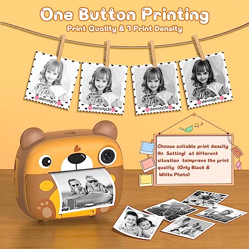 Kids Instant Camera for 3-12 Years Old Kids Toddlers Childrens Boys Girls Birthday Gifts 2.4 Inch Screen 12MP / 1080P HD Video Camera Baby Instant Print Digital Camera