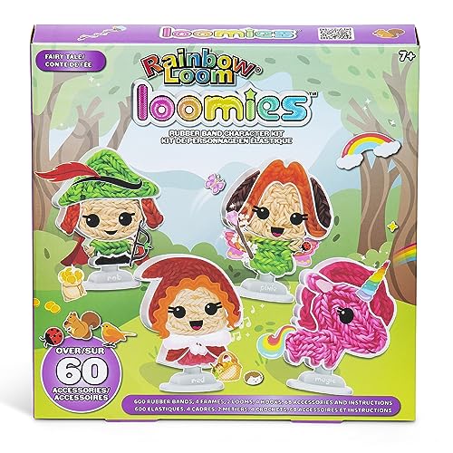 Rainbow Loom: Loomies Food Figurines - 4 Character Rubber Band Kit - Create 4 Food Themed Characters, DIY Craft Kit, Great for Parties, Kids Ages 7+