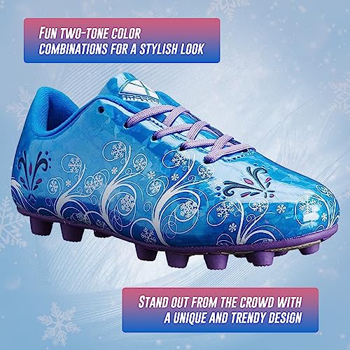 Vizari Frost Firm Ground Football Shoes for Youth | Graphic Soccer Shoes for Kids with Comfort & Padded Linings | Durable Cleats for Boys & Girls Perfect for Outdoor Play