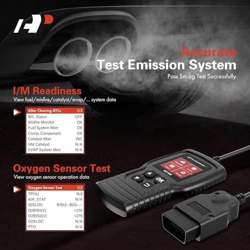 A-Premium AD100 Universal OBD2 Scanner Diagnostic Tool, Car Code Reader OBDII/EOBD/CAN Scan Tool, Check Engine Light/Read Clear Fault Codes/Smog Check/Live Data Stream/Battery Test, For Car Since 1996