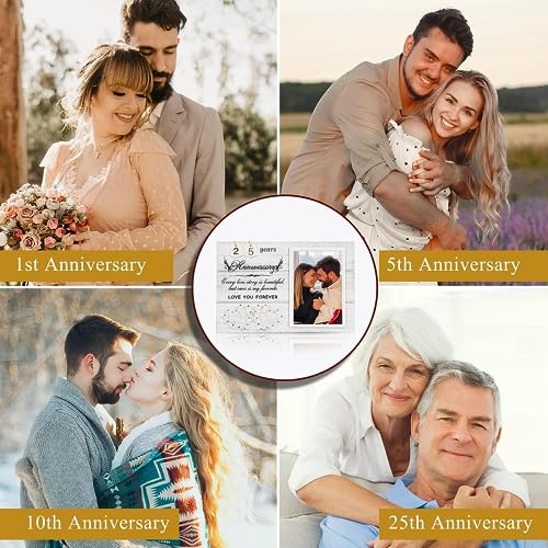 Wedding Photo Frames - Anniversary Picture Frame - Engagement Picture Frames,with Outstanding Sign "Every Love Story Is Beautiful But Ours Is My Favorite"1-99 Years Happy Anniversary Frame Gift