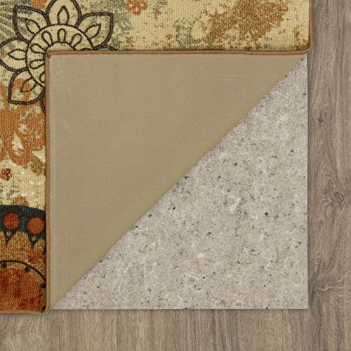 Mohawk Home Alexa Ornamental Floral Medallion 2' x 8' Area Rug - Perfect for Living Room, Dining Room, Office