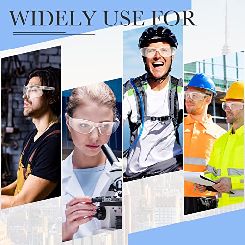 Queekay 50 Pcs Safety Glasses Impact UV Scratch Glasses Bulk Eye Protection for Men Working Lab Construction Science(Clear)