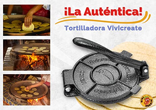 Vivicreate Tortilla Press,Tortilla Maker, Dough Press,Flour Tortilla press, Rotis Press, Quesadilla,Tortilla Makers (7.5 inch)