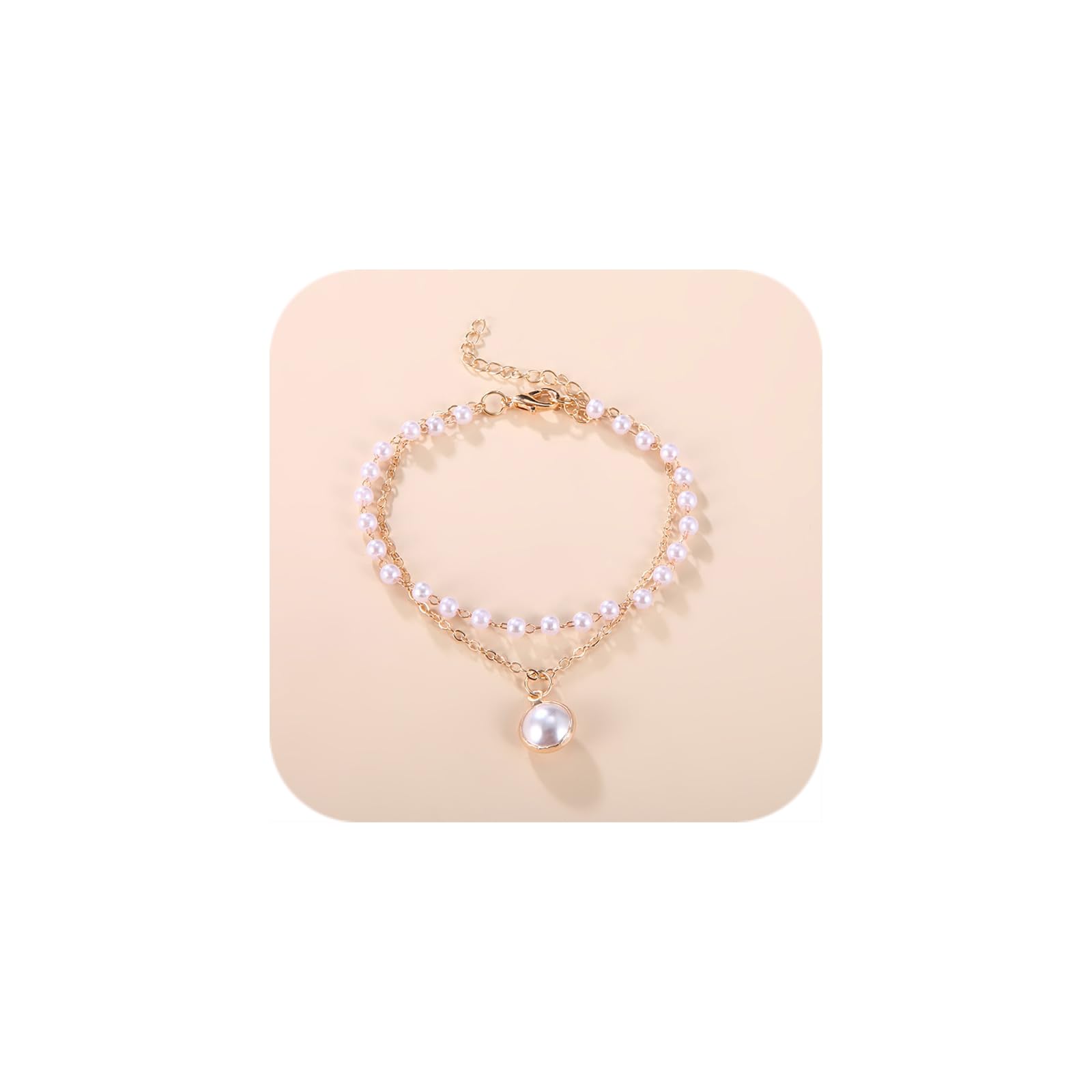 my+orders items under 5 dollars Dainty Pearl Bracelets for Women Handmade Pure Crystal Adjustable Bracelets Unique Birthday Valentines Gifts for Her sales today clearance amazon haul items