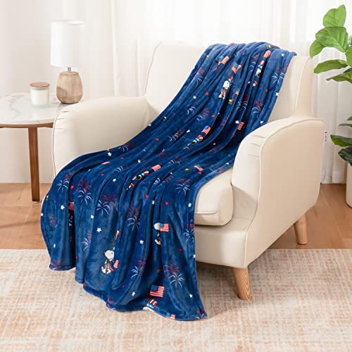 Berkshire Blanket Peanuts® VelvetLoft® Cute Character Snoopy Plush Throw Blanket,The Flying Ace,Throw 55 in x 70 in (Official Peanuts® Product)