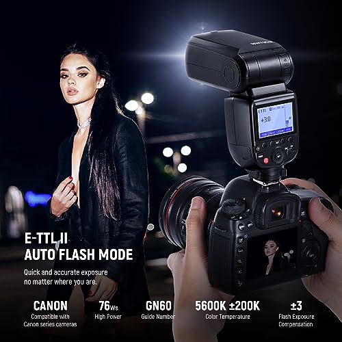 NEEWER NW700-S TTL Flash Speedlite Compatible with Sony DSLR Cameras, 1/8000s High Speed Sync Speedlight, 1/1-1/256 Output, TCM Function, 230 Full Power Flash, 0.1-2.7s Fast Recycling Flashlight