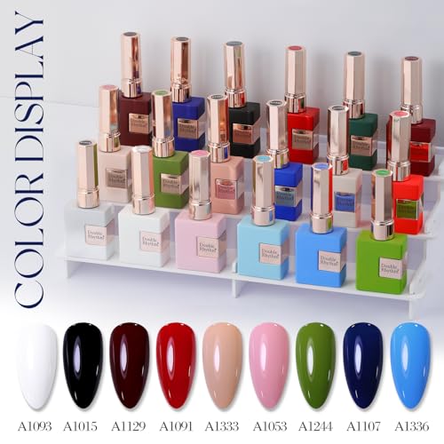 Double Rhythm 15ML Gel Nail Polish Pure Sheer Same Color Same Bottle Soak Off Gel Polish Art Manicure Salon DIY at Home for Women (Milky Orange-A1394)