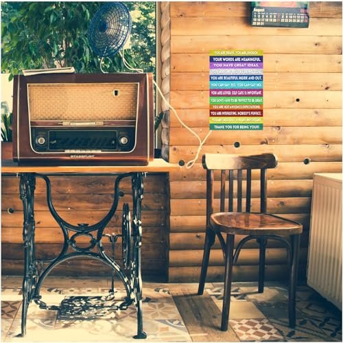 Motivational Positive Tin Metal Sign, Mental Health Wall Décor, Thank you for being you, Encourage Gift for Kids Teens Women Home Office Bedroom Living Room Cafes 8x12 Inch