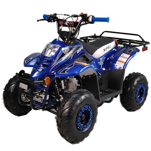 X-PRO Eagle 110 110cc Kids ATV Quad Youth ATVs 4 Wheels (Blue, Factory Package)