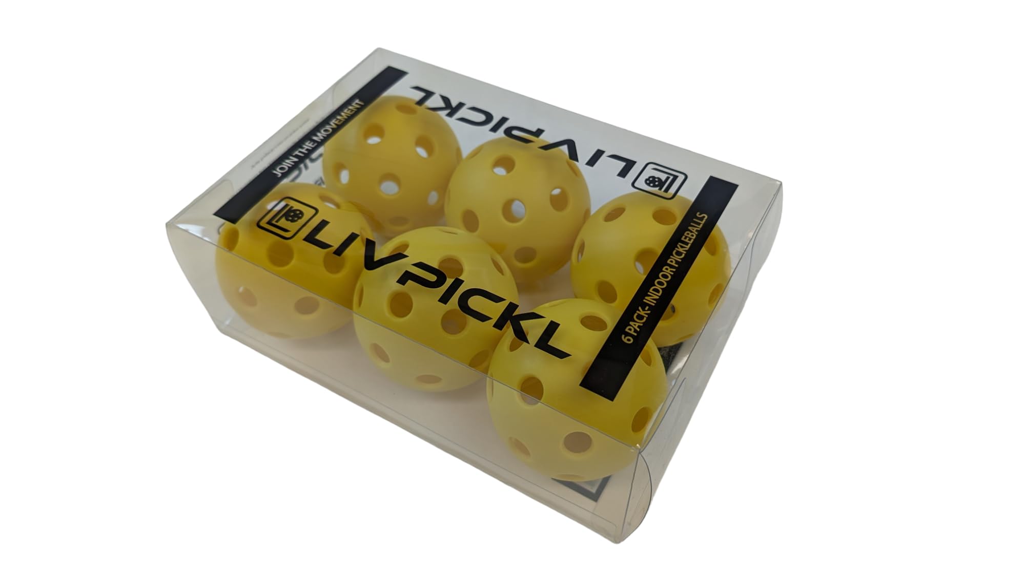 LIV PICKL Pickleballs | 26 Holes | Indoor | Soft Court | High Visibility and Good Balance | Official Size & Weight - Durable - High Bounce