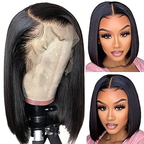 28 Inch Ombre Highlight 13x4 HD Lace Front Wig for Women Deep Wave Lace Frontal Human Hair Pre Plucked Baby Hair Curly Wigs for Women Glueless Human Hair Wigs 180% Density P4/27 Honey Blonde Color