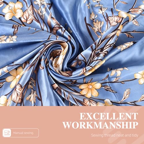 EIysee 35 Inches Silk Head Scarf-Satin Hair Scarves Silk Bandana Scarf Headscarf Silk for Women's Fashion Scarves (Paisley - Red)