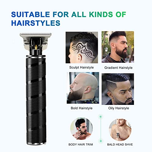 Ufree Hair Trimmer for Men, Beard Trimmer for Men Electric Razor Shavers Cordless Hair Clippers for Men, Zero Gapped T Blade Liners Grooming Hair Cutting Kit, Gifts for Men(Black)