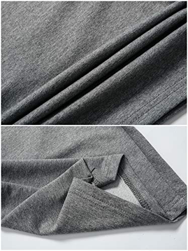 Chrisuno Men's Workout Running Shorts with Zipper Pockets Dark Grey 8XL