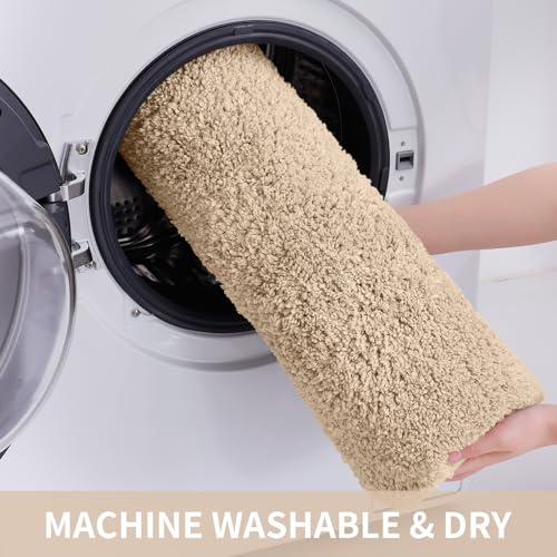 Buganda Microfiber Bathroom Rugs Runner (59 x 24, Steel Blue) Shaggy Soft and Absorbent, Non Slip, Thick Plush, Machine Washable Bath Mat and Bath Rugs for Bathroom
