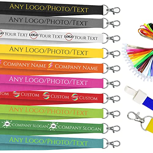 Personalized Lanyards Custom Neck Straps with Logo/Photo/Text/Name for Office Company School Event - 1 PCS