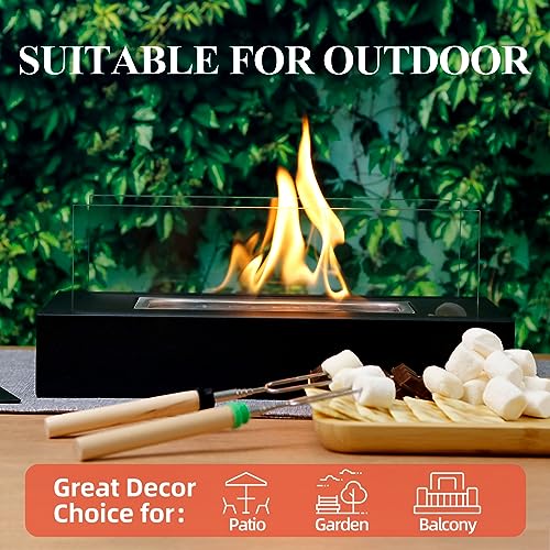 Tabletop Fire Pit with Smores Maker Kit Portable Indoor/Outdoor Mini Small Fireplace Bowl Table Top Decor Home Patio Balcony Backyard Gifts for Wedding Housewarming Birthday Present - 2 Pack