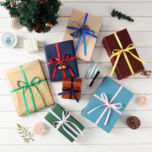 2 Inch X 50 Yards Single Face Solid Color Satin Ribbon Roll, Ribbons Great for Gift Wrapping, Crafts, Wedding Party Decoration, Hair Bows Making and Other Sewing Projects (2" X 50 Yards, White)