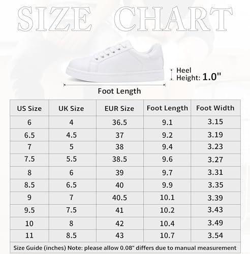 Vepose White Pink Sneakers for Women,8003L Leather Casual Tennis Sneakers,Lace Up Walking Shoes,Size 11(CJY8003L whitepink 11)