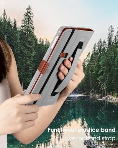 DTTO for iPad 9.7 Inch 5th/6th Generation 2018/2017 Case with Apple Pencil Holder, Premium Leather Folio Stand Cover Case for Apple iPad 9.7 inch, Also Fit iPad Pro 9.7/Air 2/Air - Blossom