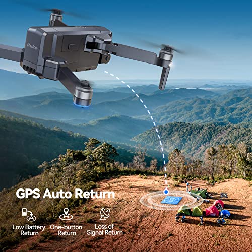 Ruko F11GIM2 Drones with Camera for Adults 4K, 64Mins Flight Time, 2-Axis Gimbal & EIS Anti-shake, 2Miles Video Digital Transmission, GPS Auto-return Professional Quadcopter, Level 6 Wind Resistance