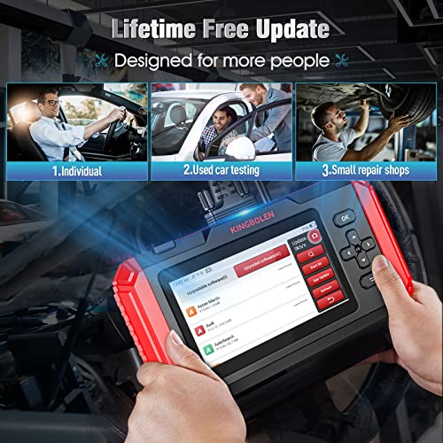 KINGBOLEN S500 OBD2 Diagnostic Scanner,Engine/TCM/SRS/ABS 4 System Automotive Scan tool with 6 Service,AutoVIN Car Code Reader,OIL Reset Brake SAS Throttle Adapt Inject ABS Bleed,Lifetime Free Upgrade