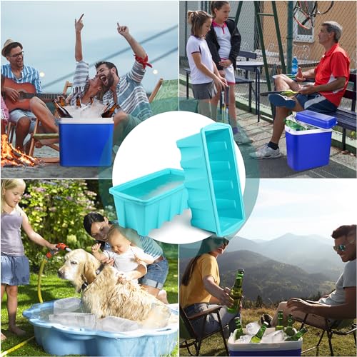Ice Block Mold for Ice Bath - Extra Large Ice Block Mold,2-Pack Ice Bath Ice Mold, 10lb Ice Block,Ice Maker for Cold Plunge or Coolers, Reusable Steel Reinforced Silicone Molds, cold plunge ice mold