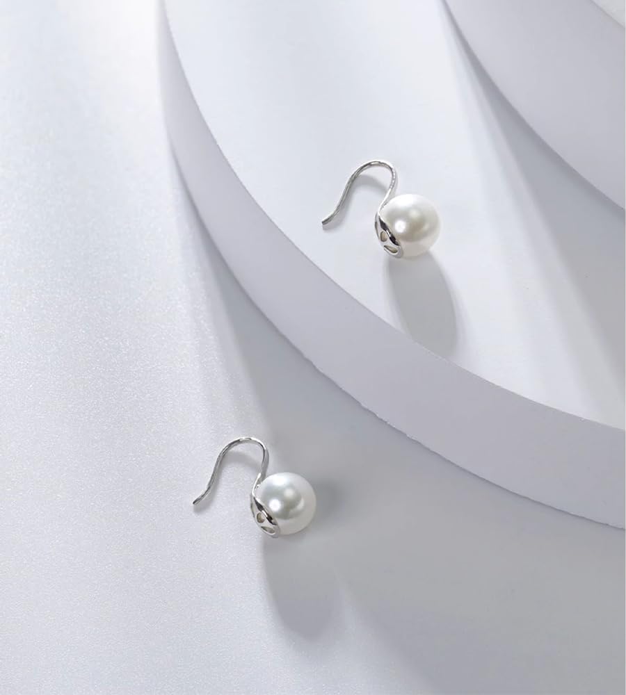 Pearl Earrings Mothers Day Gifts for Her Romantic Gifts for Women Wife Couples-Mom Birthday Anniversary Christmas Valentine's Day Gifts