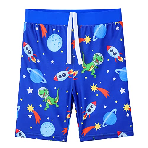 TFJH E Two Pieces Boys Rash Guard Sets UV 50+ Swimsuits Surfing Swimming Sunsuits Navy Dinosaur 4A