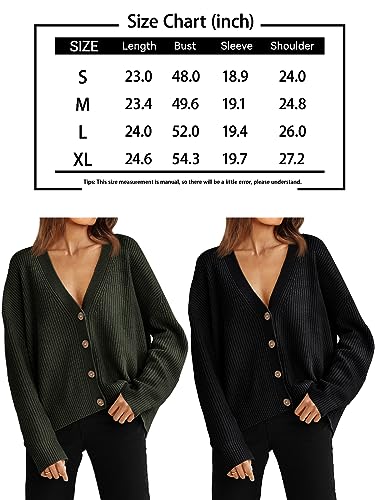 LILLUSORY Cardigan Sweaters for Women 2024 Fall Fashion Oversized Lightweight Sweater Knit Work Jackets Outfits Clothes White M