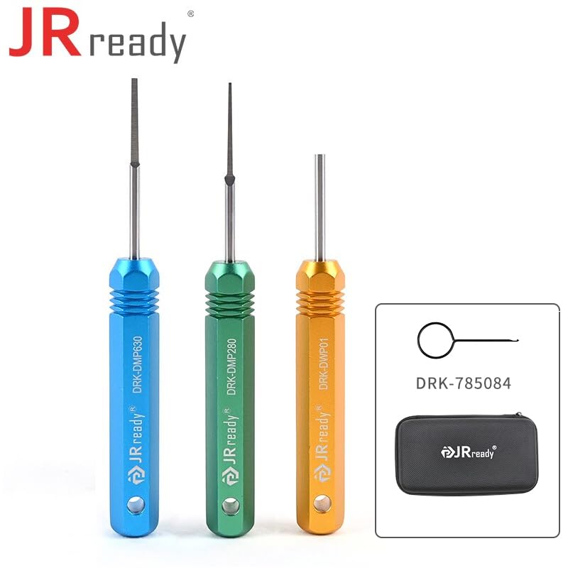 JRready ST5211 Pin Removal Tool KIT for Weather Pack Metri Pack series connector harness terminals and connector crimp pin etc electrical connector, Tool KIT include DRK 785084 Amp 1.5mm Removal Tool