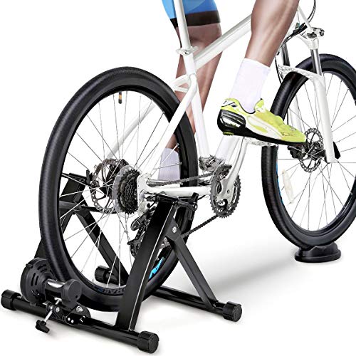 Yaheetech Bike Trainer Stationary Bike Stand Magnetic Bike Trainer Stand for Indoor Riding Premium Steel Bicycle Trainer Accessories Fits for 26in-28in, 700C Wheels