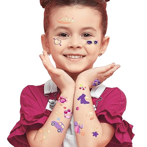 Yazhiji Waterproof Temporary Tattoos - 60 Sheets Tiny Fake Tattoo, Flowers Crowns Stars Animal Butterfly Collection Tats for Kids Adults Men and Women