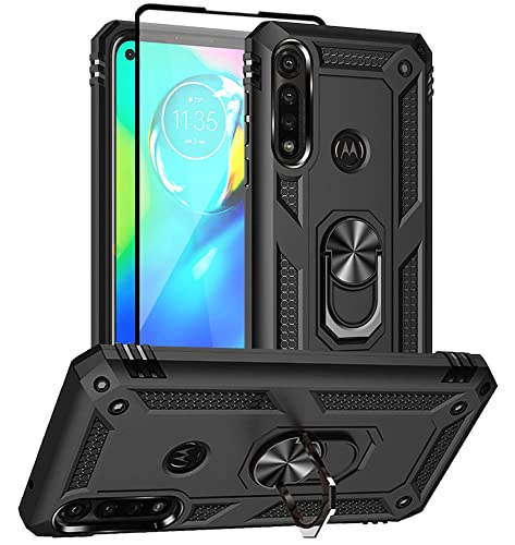 for Moto G Power 2020 Case, Moto G Power Case 2020 with [1 Pack] HD Screen Protector, Military-Grade Shockproof Kickstand Protective Cover for Moto G Power 2020 (ArmyGreen)