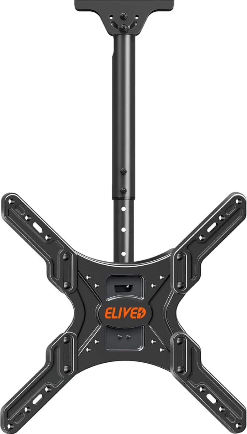 ELIVED Ceiling TV Mount Fits Most 26-65 Inch LED, LCD OLED Flat Screen TVs, Full Motion Height Adjustable TV Mount Bracket, Swivel and Tilt TV Bracket, Max VESA 400x400mm, Holds up to 99 lbs. YD3015