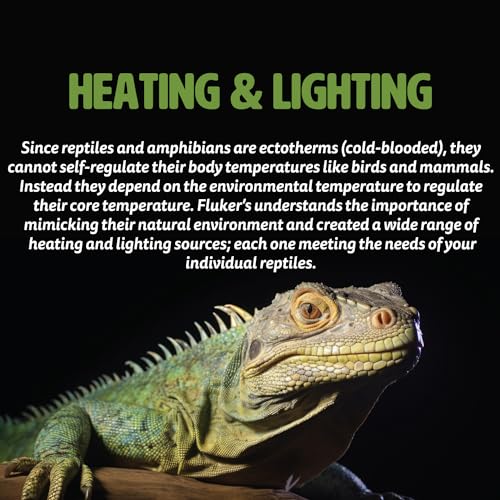 Fluker's Night Time Red Basking Spotlight, Infrared Heat Lamp for Reptiles, 50 Watt